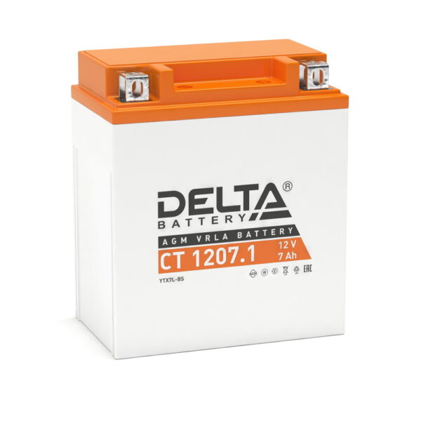 Аккумулятор Delta CT 1207.1 (12В | 7Ач) YTX7L-BS