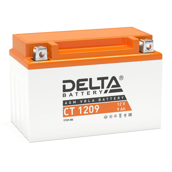 Аккумулятор Delta CT 1209 (12В | 9Ач) YTX9, YTX9-BS