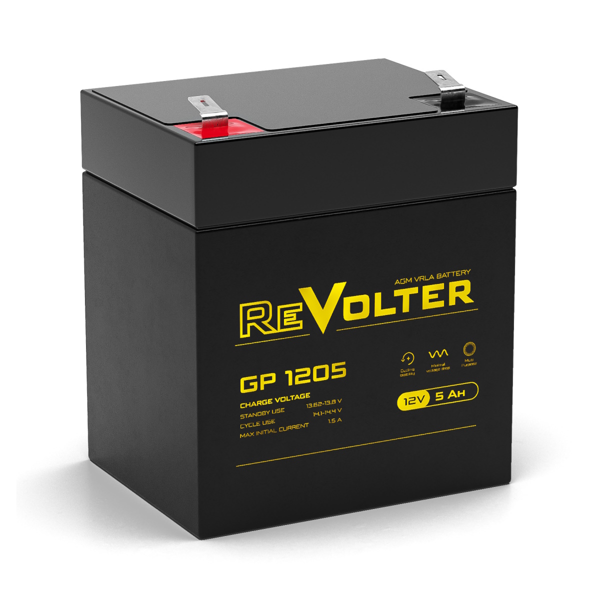 Аккумулятор ReVolter GP 1205 (12В | 5Ач) Аккумулятор ReVolter GP 1205 (12В | 5Ач)