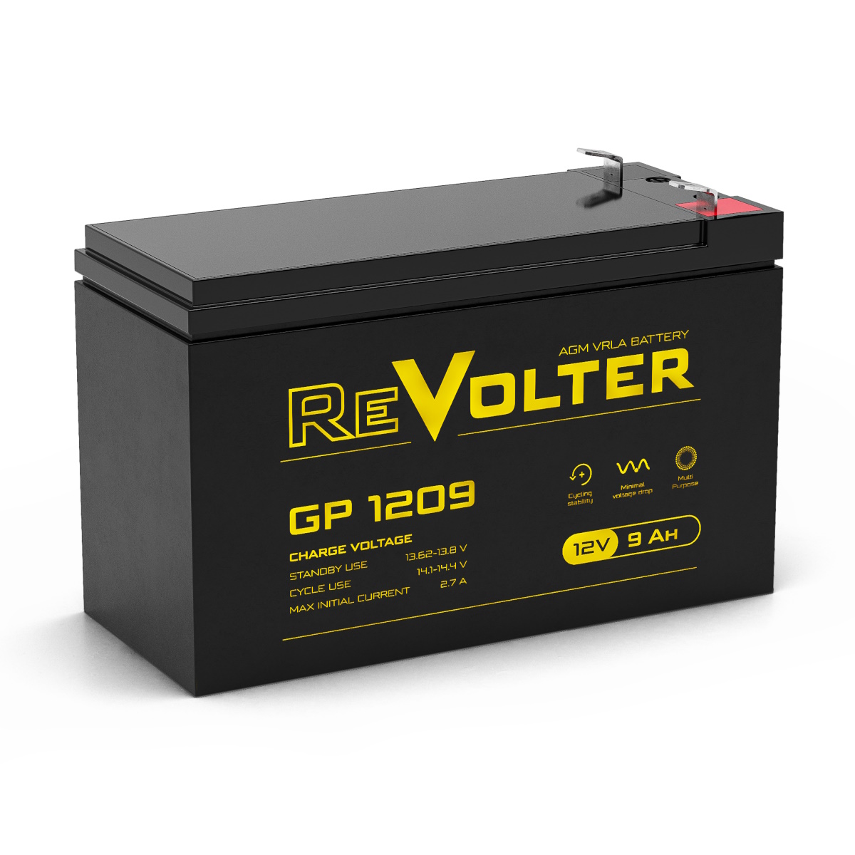 Аккумулятор ReVolter GP 1209 (12В | 9Ач) Аккумулятор ReVolter GP 1209 (12В | 9Ач)