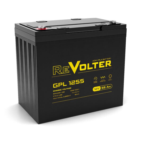 Аккумулятор ReVolter GPL 1255 (12В | 55Ач)